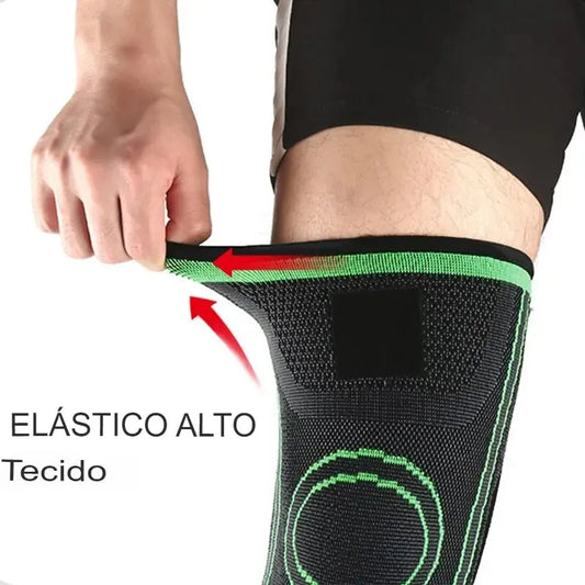 Kit com 2 Joelheiras de Compressão com Alças Ajustáveis para Corrida, Treinos e Esportes - Uso Diário